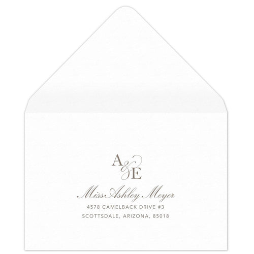 Charlie Monongram Reply Card Envelope