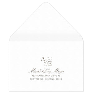 Charlie Monongram Reply Card Envelope