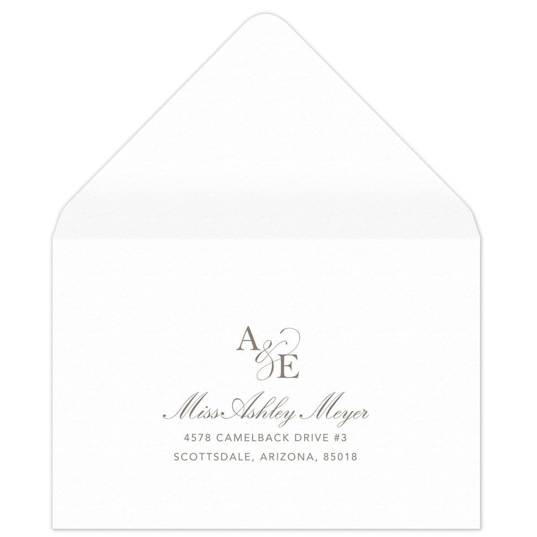 Charlie Monongram Reply Card Envelope