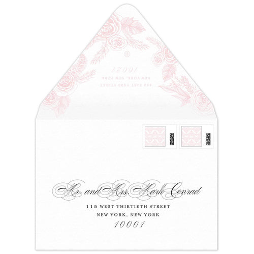 Bouquet in Blooms Garden Trellace Invitation Envelope