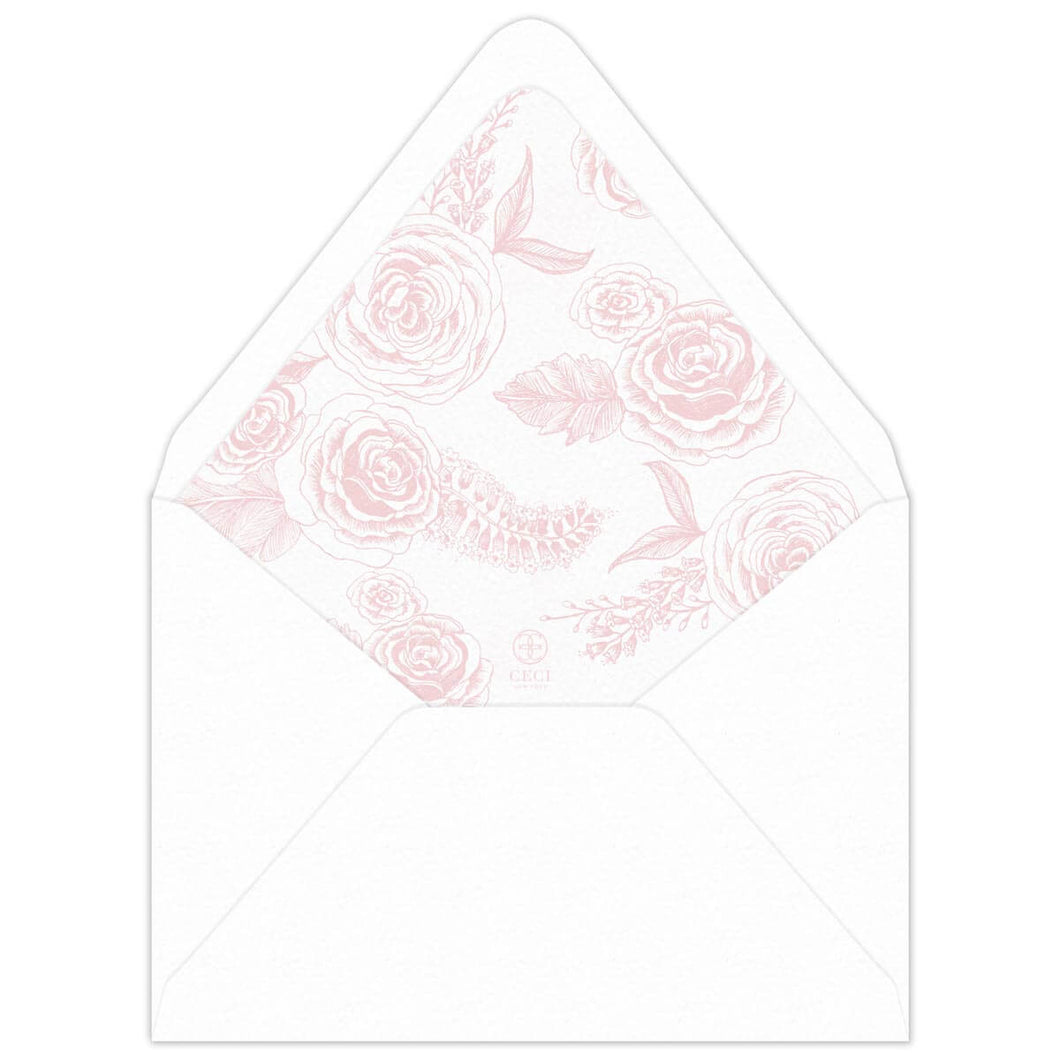 Bouquet in Blooms Invitation Envelope Liner