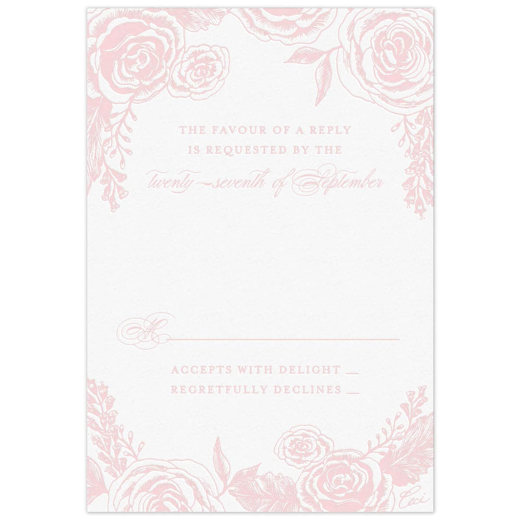 Bouquet in Blooms Reply Card