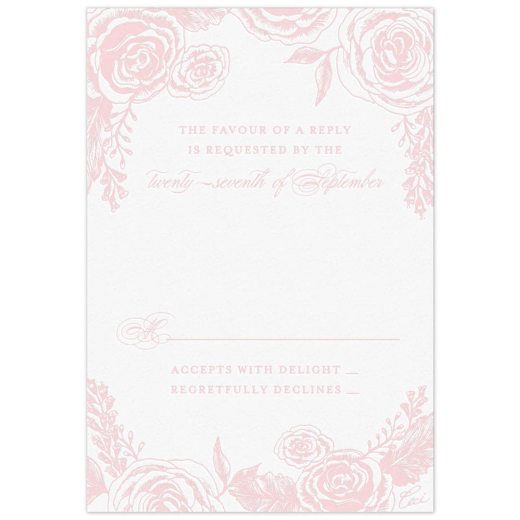 Bouquet in Blooms Reply Card