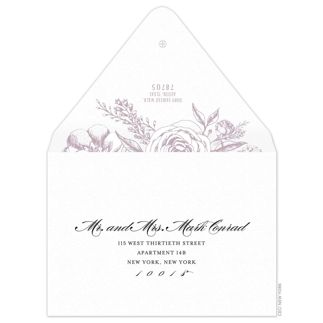 Fresh Picked Bouquet Invitation Envelope