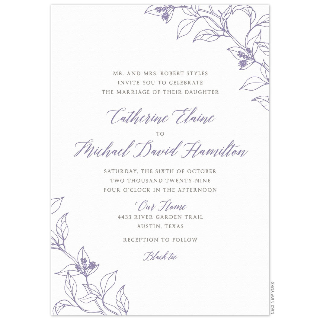 Laurel Daphne Invitation