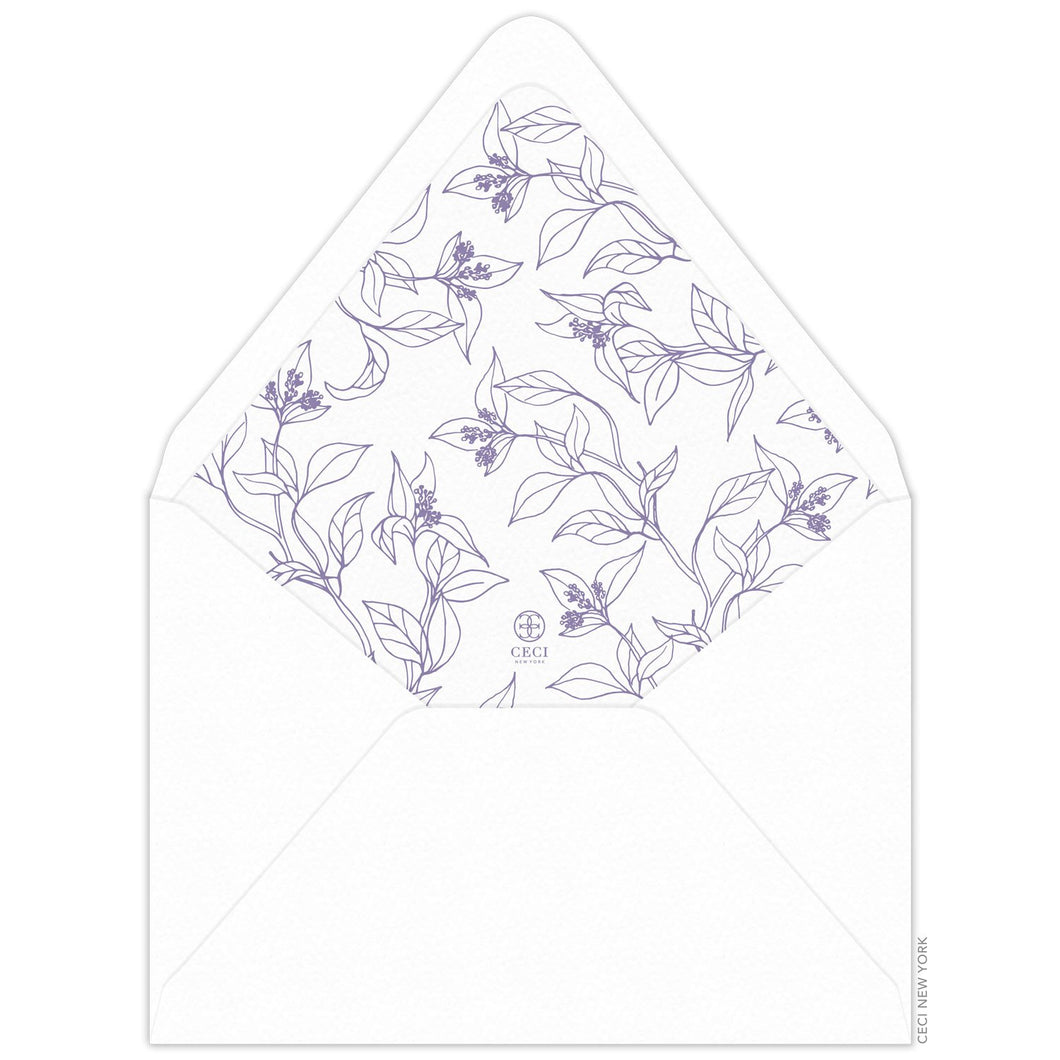 Laurel Daphne Invitation Envelope Liner