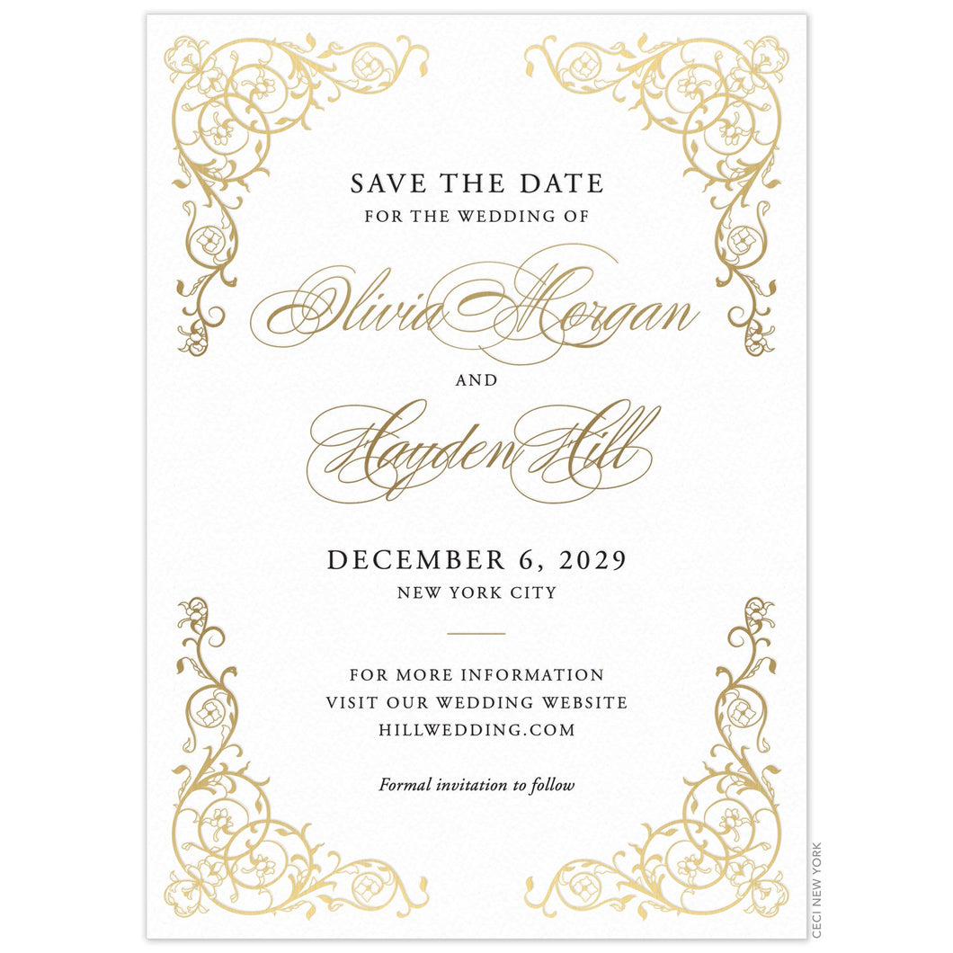 Elegant Scroll Save the Date