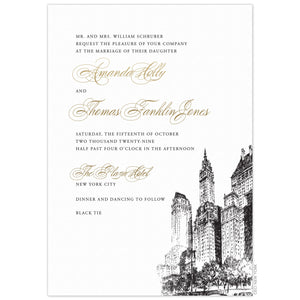 The Plaza Vertical Invitation