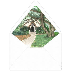 Cloister Chapel Invitation Envelope Liner