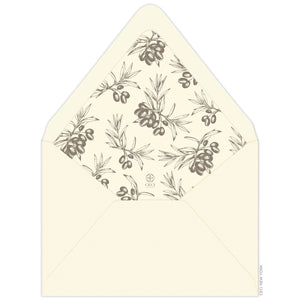 Olive Invitation Envelope Liner