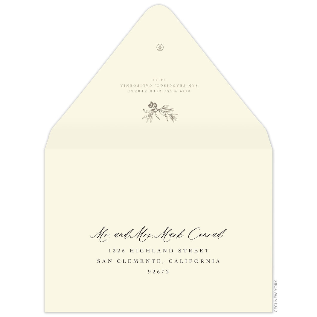 Olive Invitation Envelope