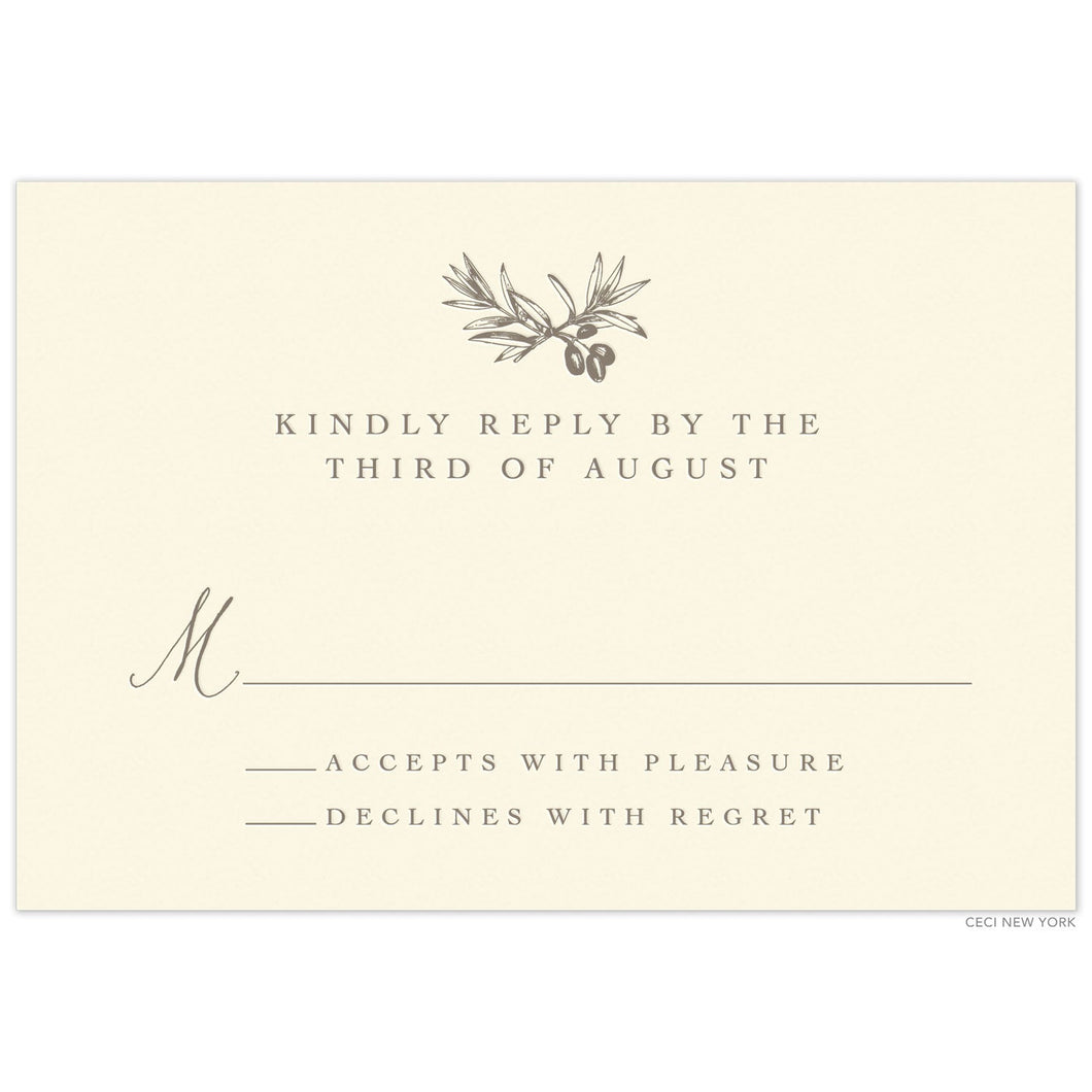 Olive Reply Card