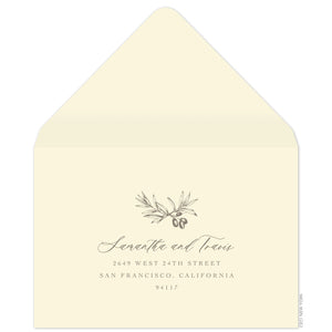 Olive Reply Card Envelope