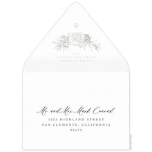 Load image into Gallery viewer, Olive Wreath Save the Date Envelope