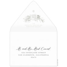 Load image into Gallery viewer, Olive Wreath Save the Date Envelope