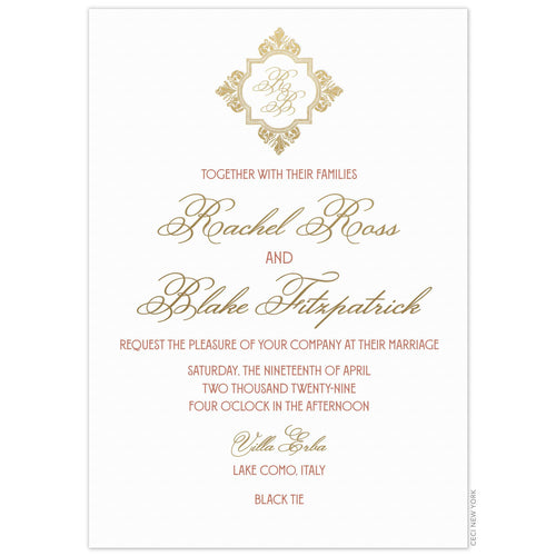 Sienna Monogram Invitation