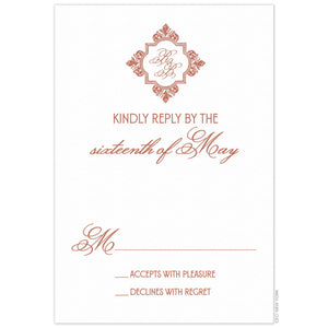 Sienna Monogram Reply Card