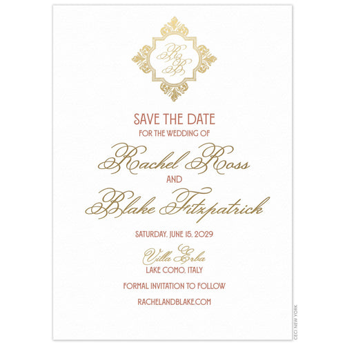 Sienna Monogram Save the Date