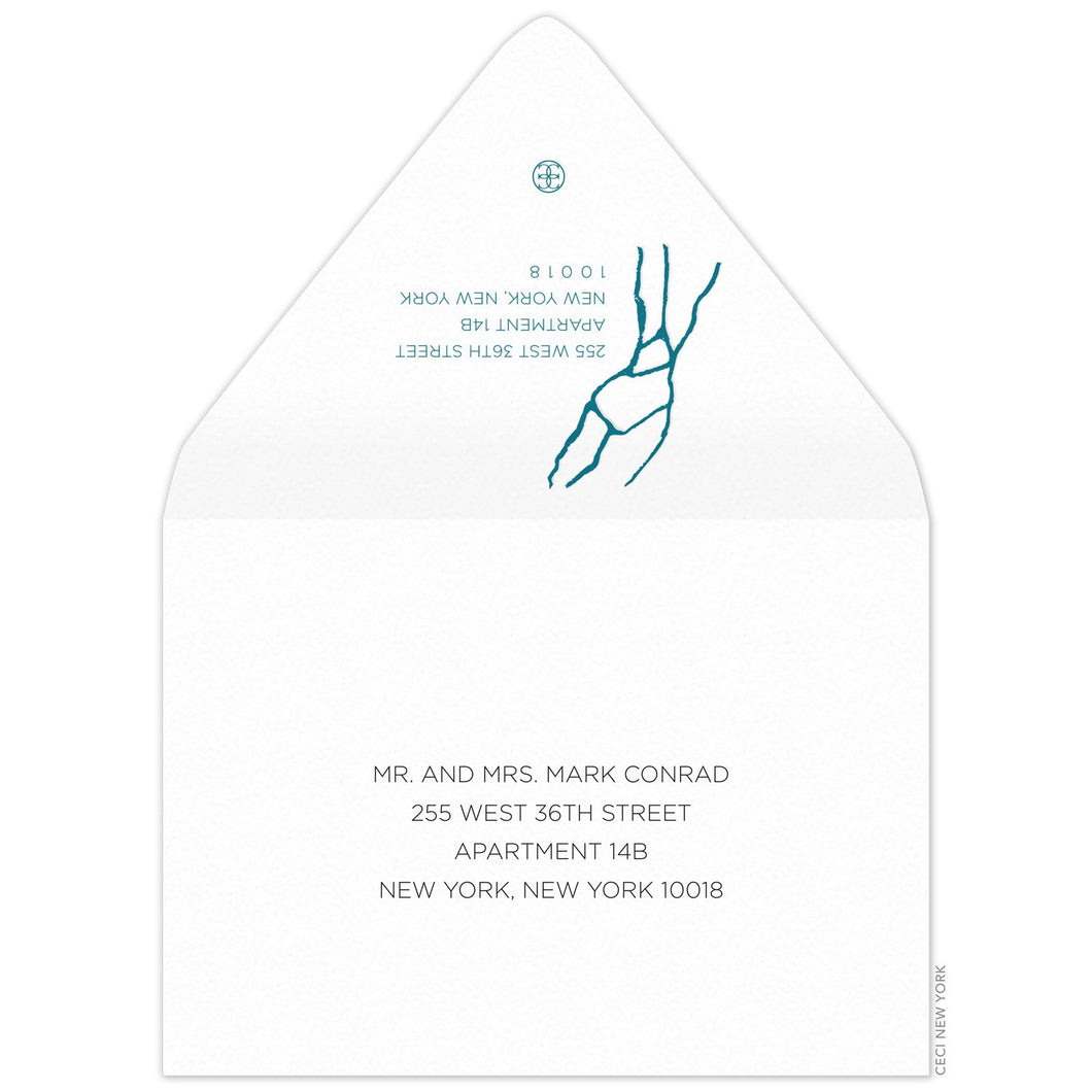 Alabaster Onyx Save the Date Envelope