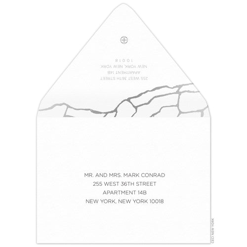 Alabaster Save the Date Envelope