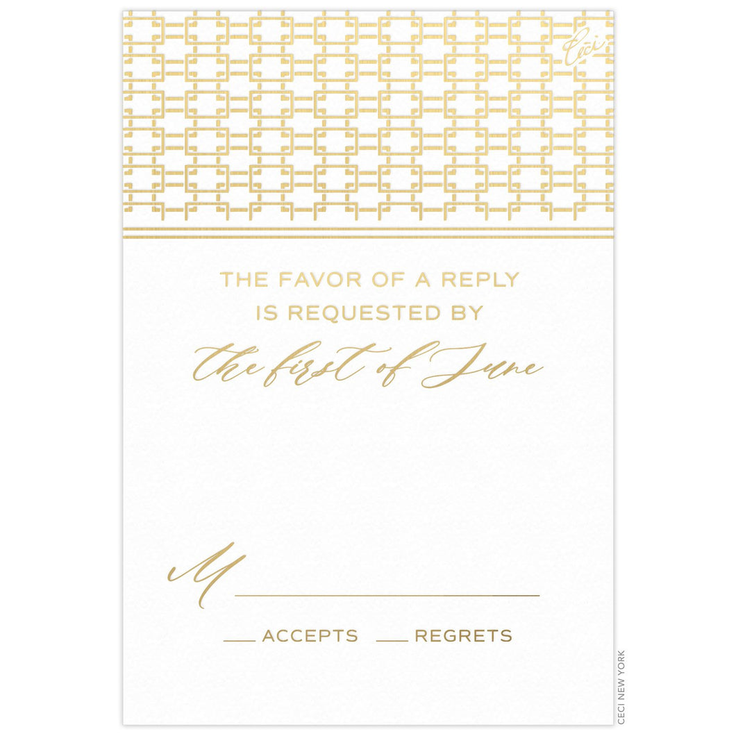 Bleeker Trellis Reply Card