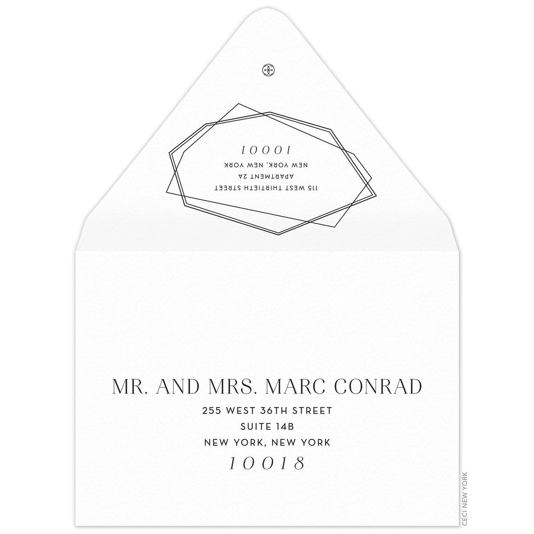 Diamond Faceted Invitation Envelope