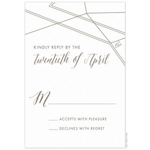 Diamond Faceted Edge Reply Card