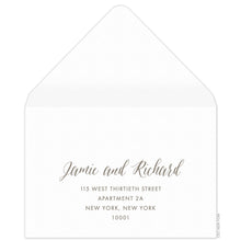 Load image into Gallery viewer, Diamond Faceted Script Reply Card Envelope