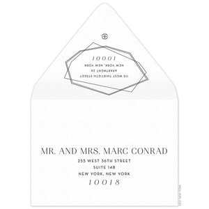 Diamond Faceted Save the Date Envelope