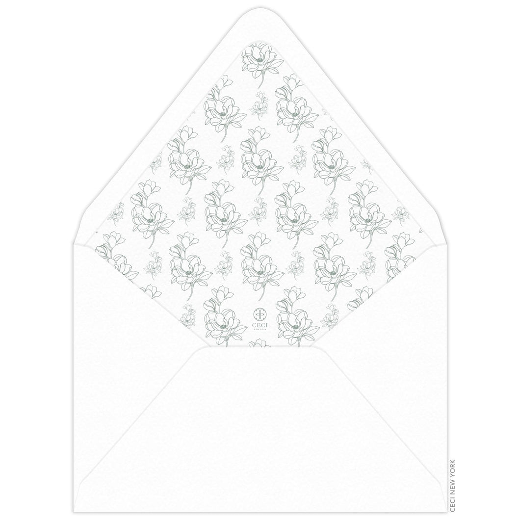 Petite Magnolia Invitation Envelope Liner