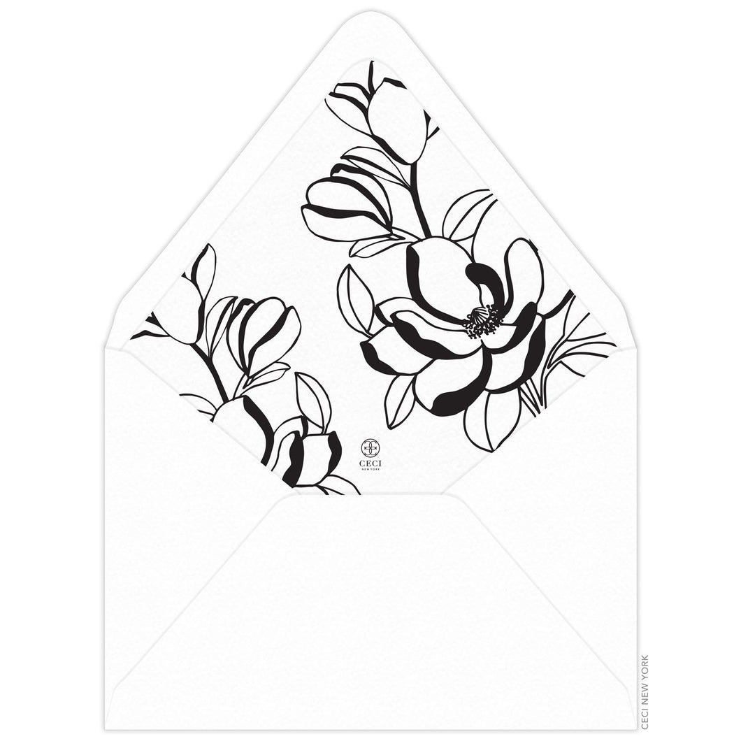 Magnolia Invitation Envelope Liner