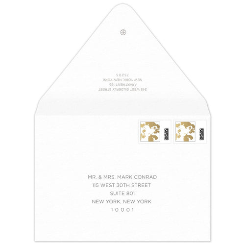 Mercury Glass Silvered Invitation Envelope