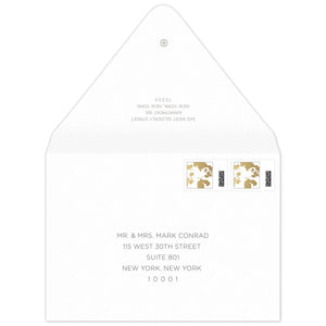 Mercury Glass Silvered Invitation Envelope