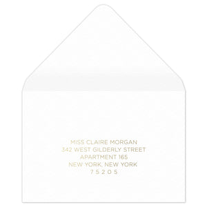 Mercury Glass Reply Card Envelope