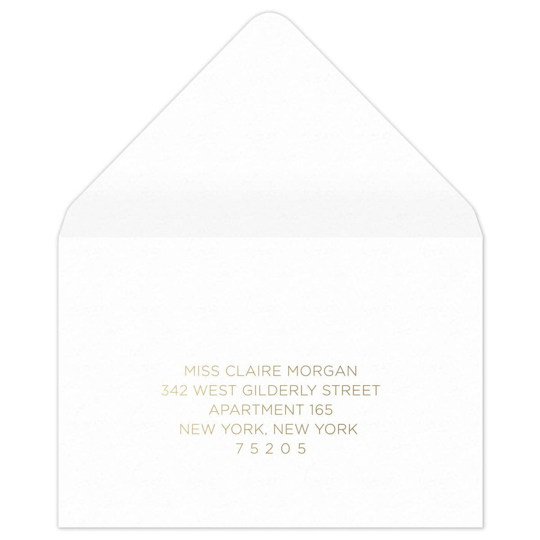 Mercury Glass Reply Card Envelope