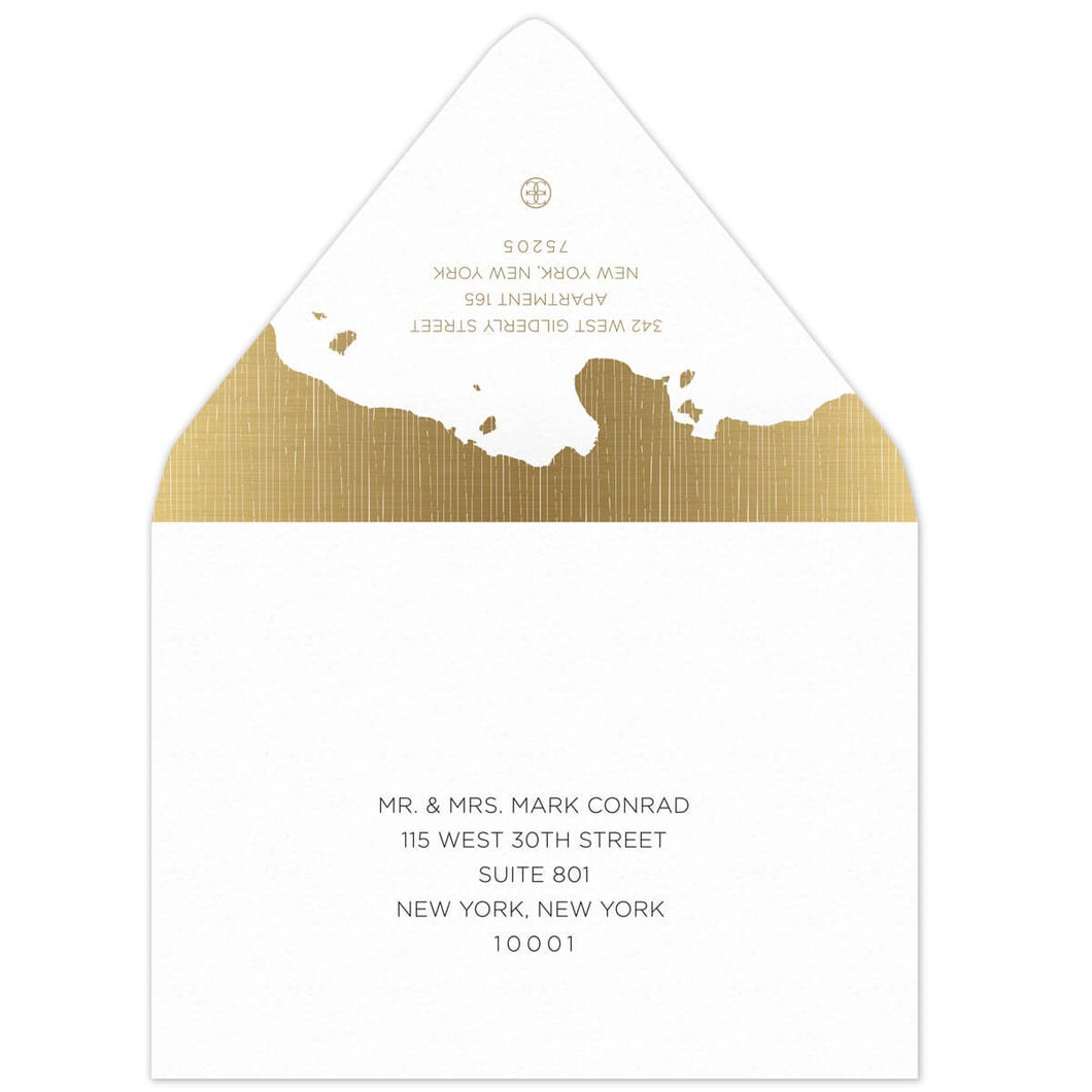 Mercury Glass Save the Date Envelope