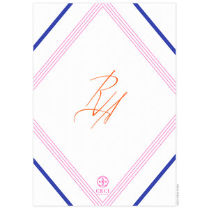 Prism Monogram Invitation Back