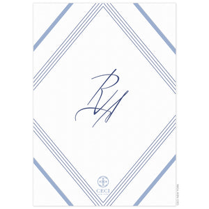 Prism Monogram Invitation Back