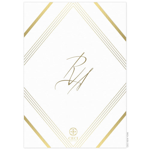 Prism Monogram Invitation Back