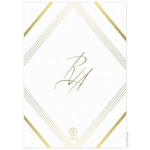 Prism Monogram Invitation Back