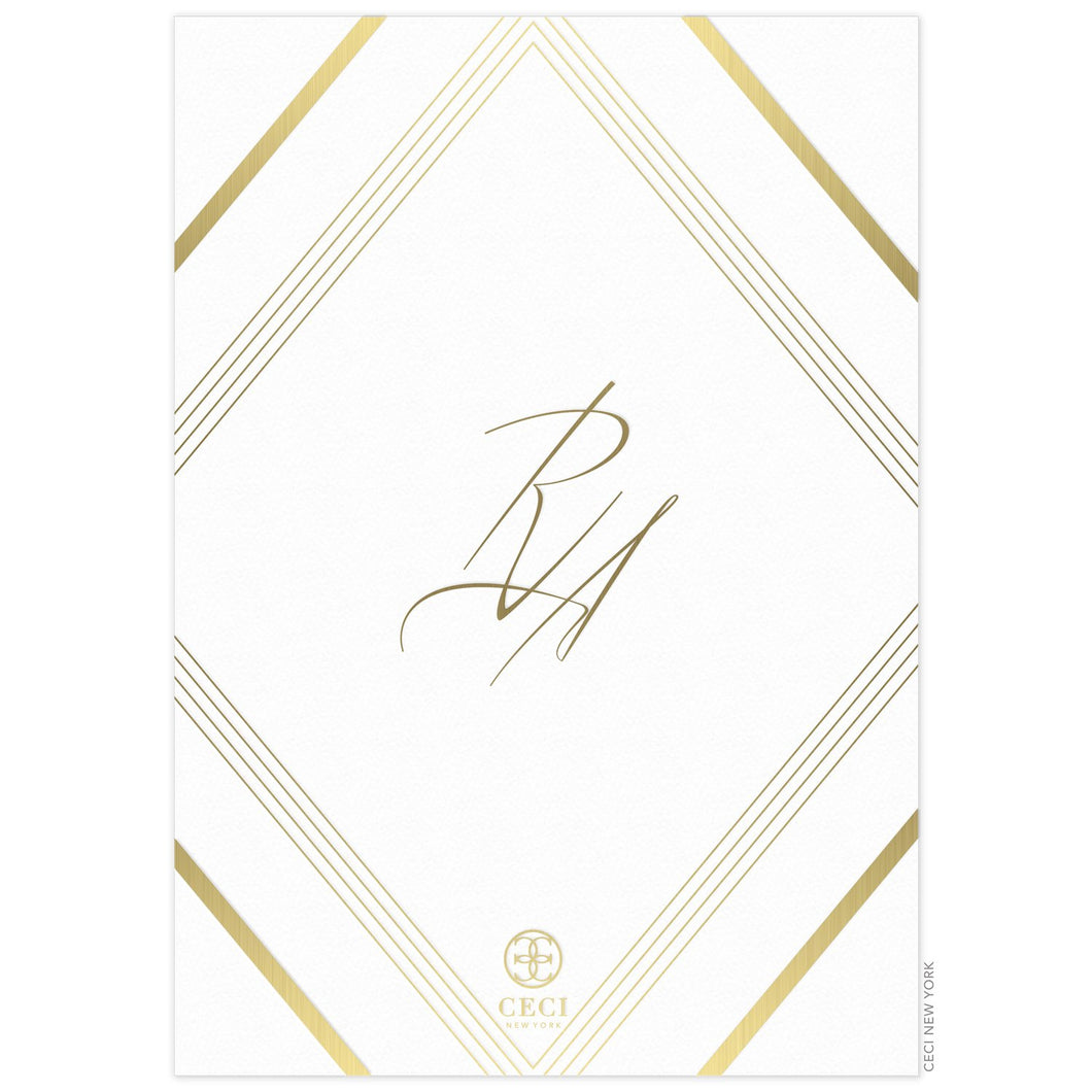 Prism Monogram Invitation Back