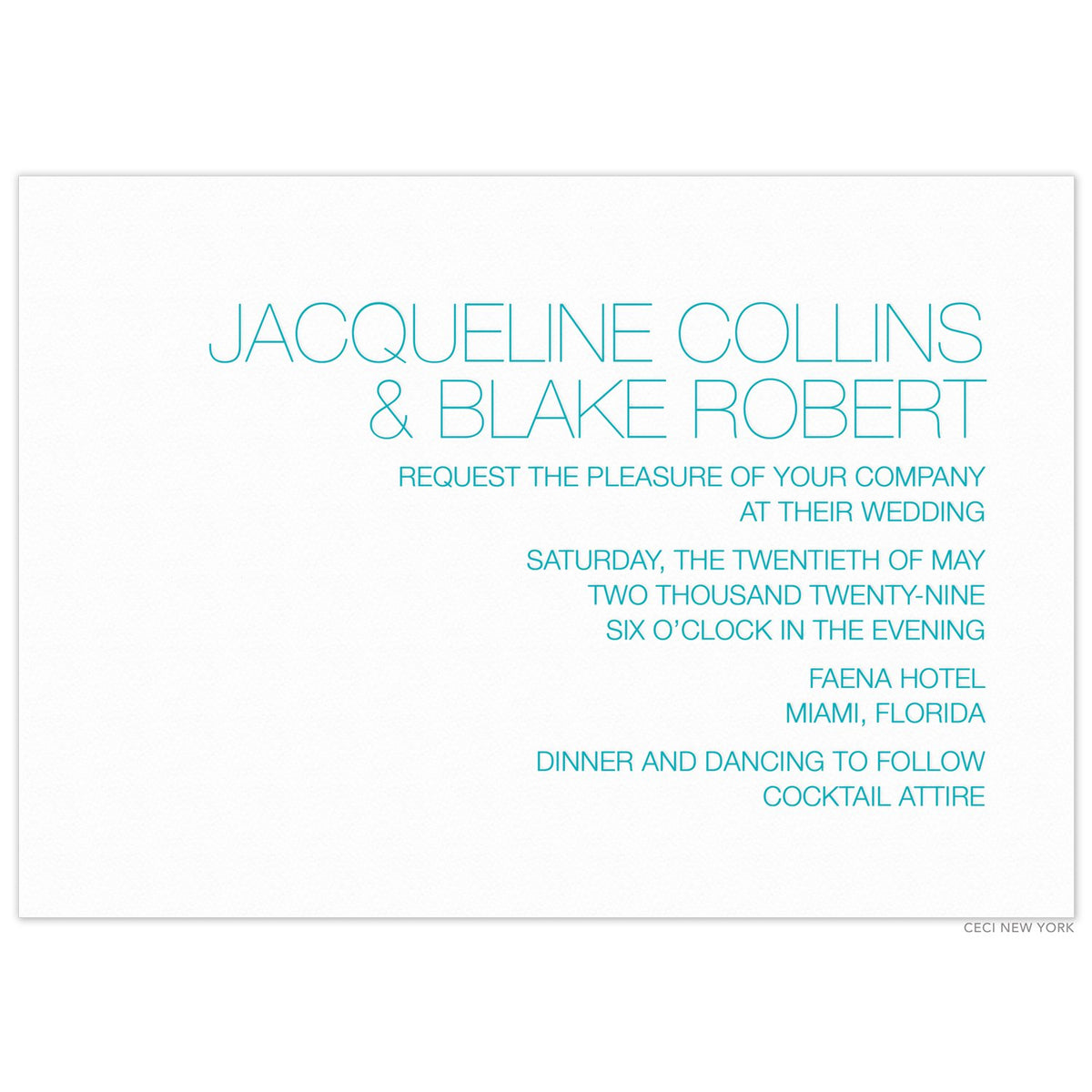 Spotless Horizontal Invitation – Ceci New York