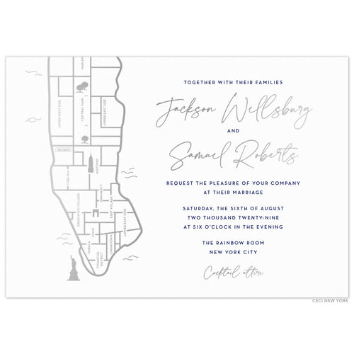 Modern Map Invitation