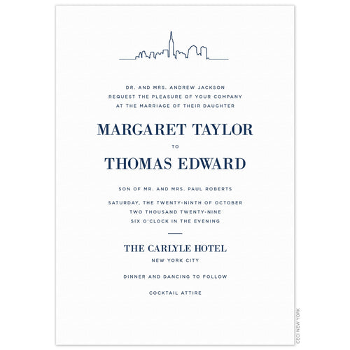 Skyline Silhouette Invitation