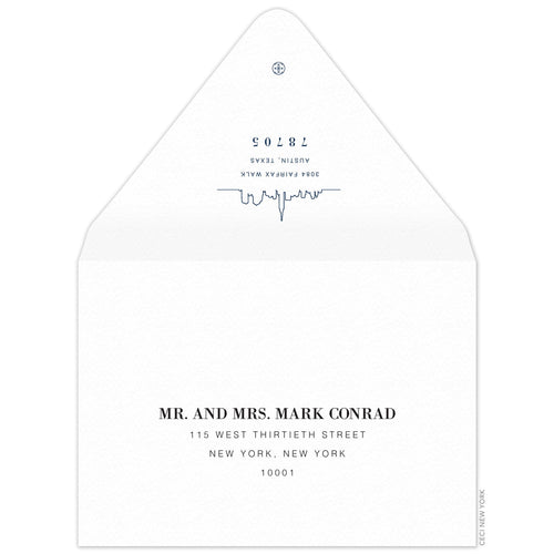 Skyline Silhouette Invitation Envelope