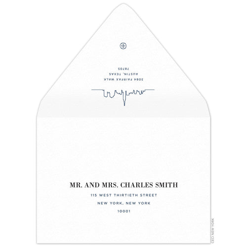 Skyline Silhouette Save the Date Envelope