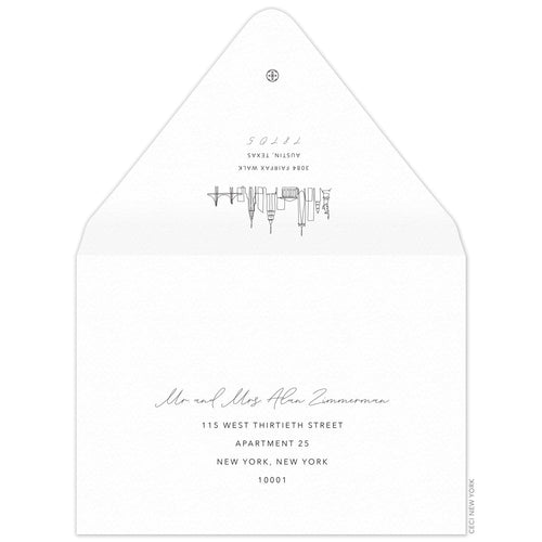 Skyline Sketch Invitation Envelope