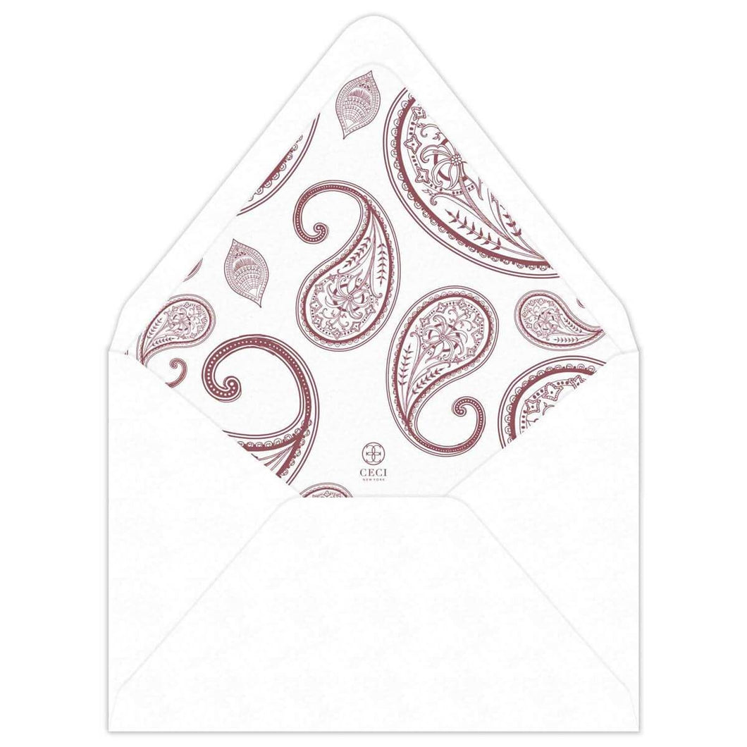 Reshma Paisley Invitation Envelope Liner