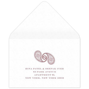 Reshma Paisley Reply Card Envelope