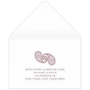 Reshma Paisley Reply Card Envelope